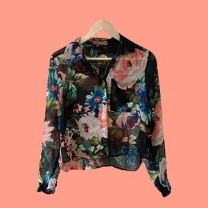 H&M Floral Bottom Up Blouse